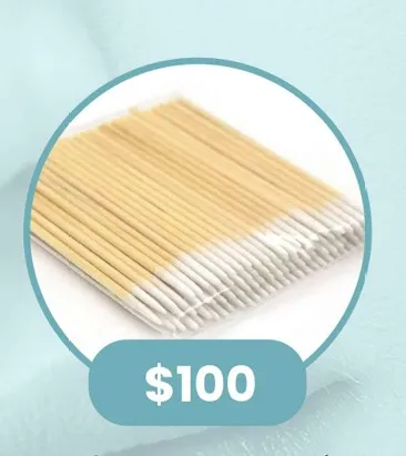 Palito con Algodón 100 unidades